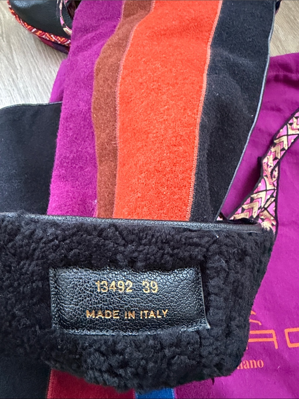 ETRO Women’s EU 39 Multicolor Knee-High Winter Boots Made in Italy New - Picture 6 of 13